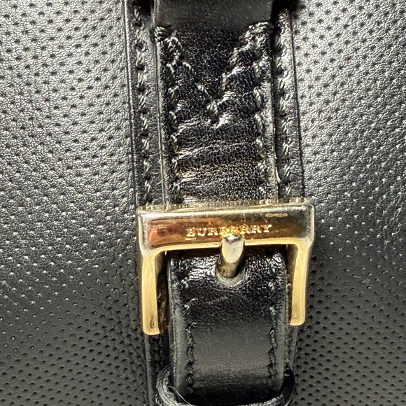 Burberry Women’s Leather Hobo Bag Black Luxury Designer Purse - Picture 5 of 9